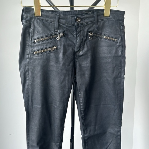 AG Faux Leather Jeans | The Legging Ankle Moto | Black | 27 - Picture 3 of 11